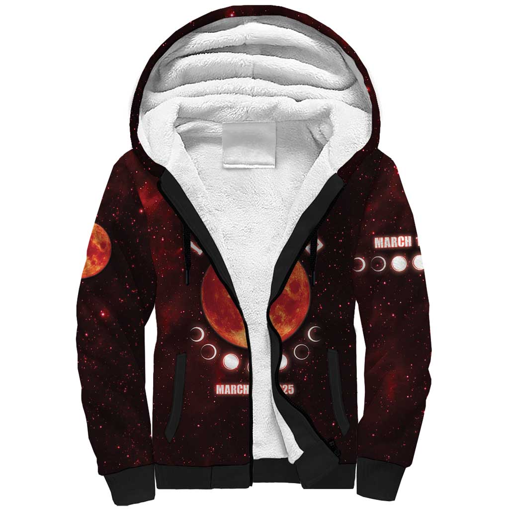 Blood Moon 2025 Sherpa Hoodie Total Lunar Eclipse