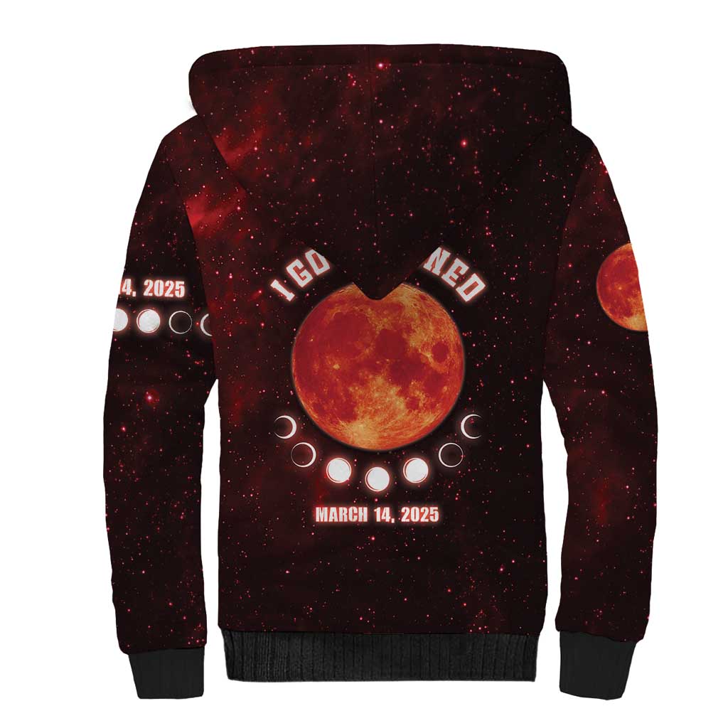 Blood Moon 2025 Sherpa Hoodie Total Lunar Eclipse
