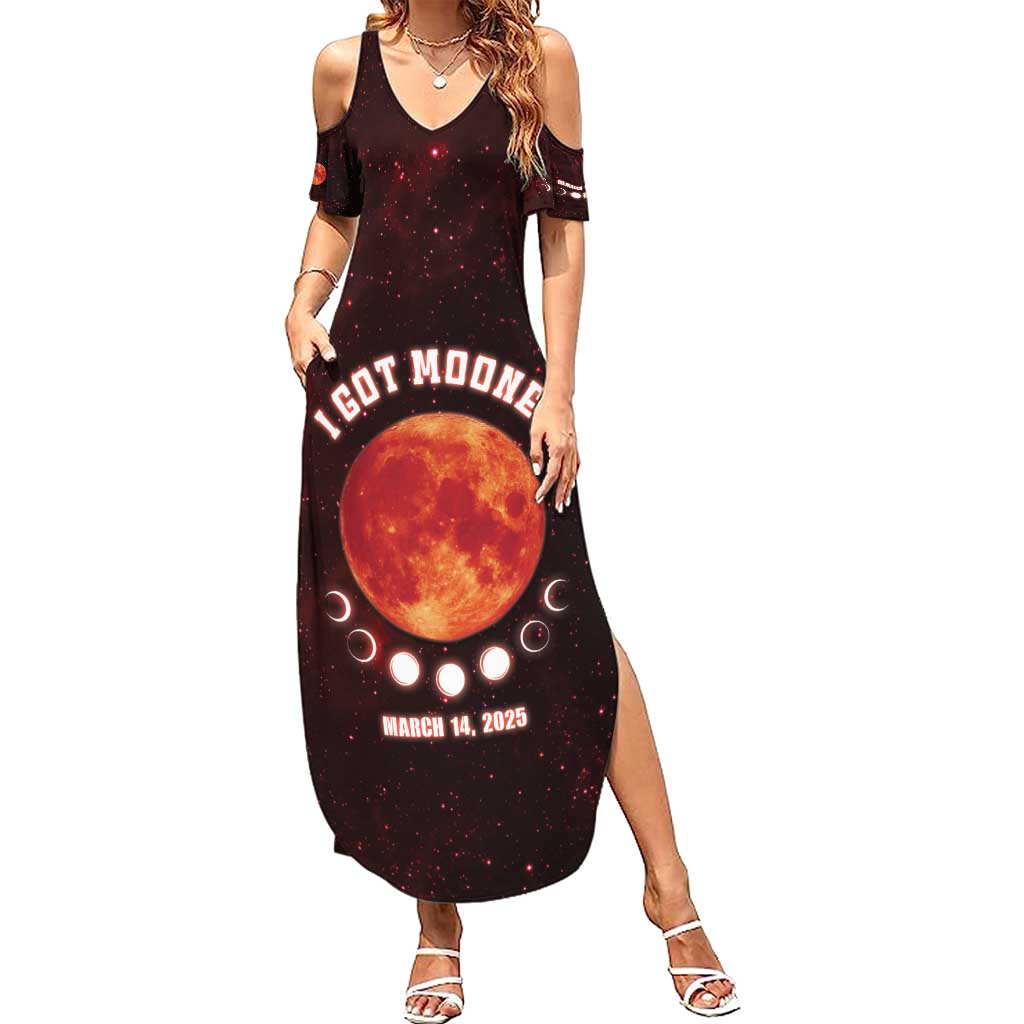 Blood Moon 2025 Summer Maxi Dress Total Lunar Eclipse