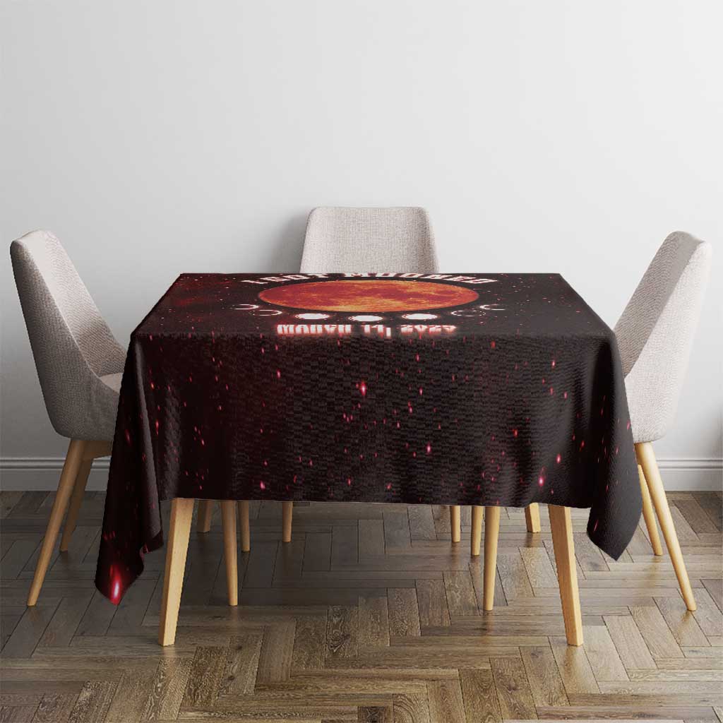 Blood Moon 2025 Tablecloth Total Lunar Eclipse