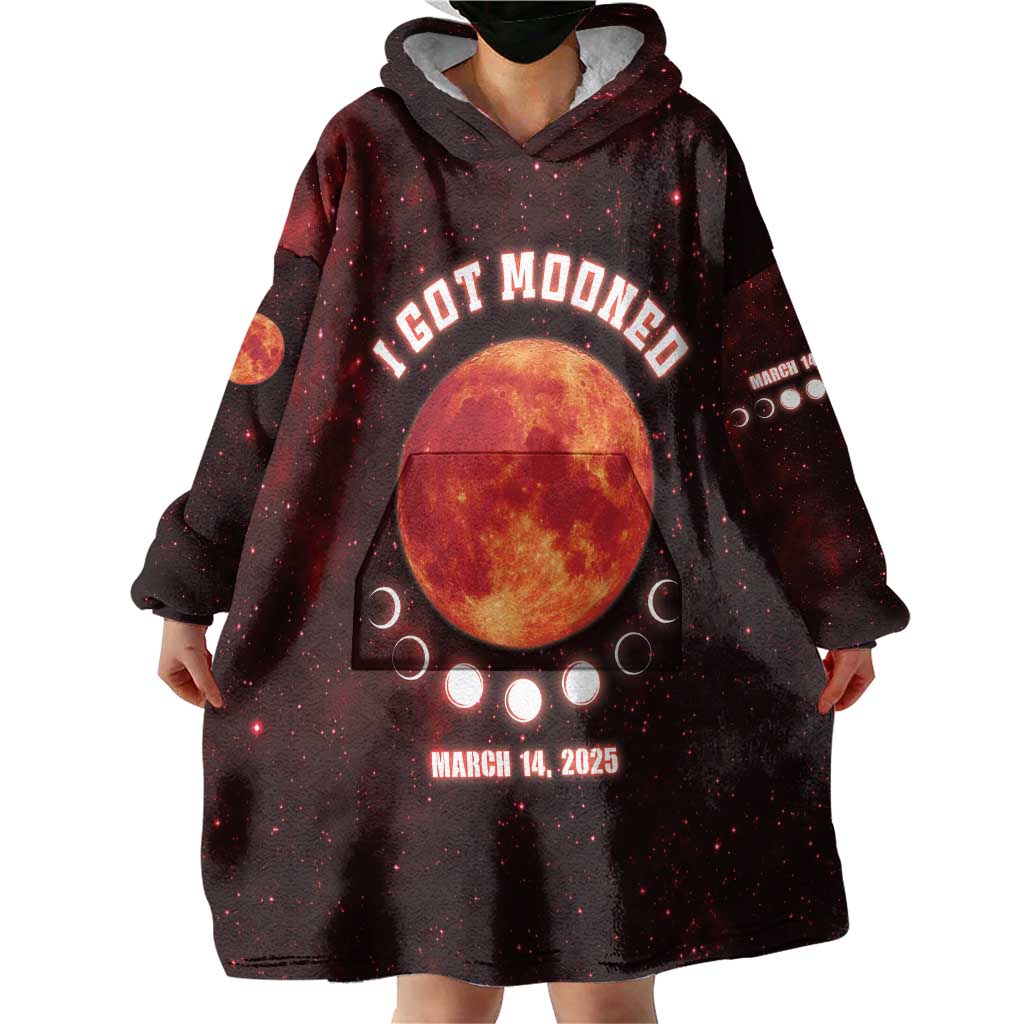 Blood Moon 2025 Wearable Blanket Hoodie Total Lunar Eclipse