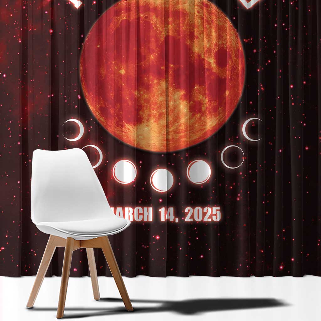 Blood Moon 2025 Window Curtain Total Lunar Eclipse
