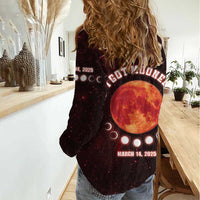 Blood Moon 2025 Women Casual Shirt Total Lunar Eclipse
