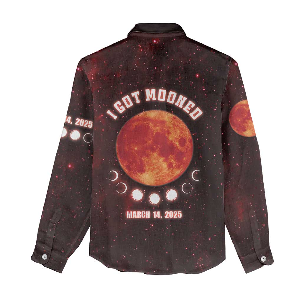 Blood Moon 2025 Women Casual Shirt Total Lunar Eclipse