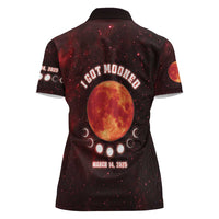 Blood Moon 2025 Women Polo Shirt Total Lunar Eclipse