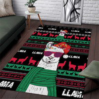 Llama Funny Area Rug Llama Christmas DT04 - Wonder Print Shop