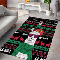 Llama Funny Area Rug Llama Christmas DT04 - Wonder Print Shop