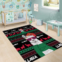 Llama Funny Area Rug Llama Christmas DT04 - Wonder Print Shop
