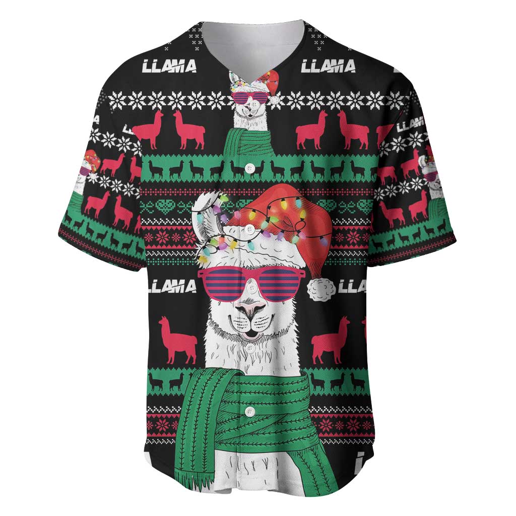 Llama Funny Baseball Jersey Llama Christmas DT04 - Wonder Print Shop