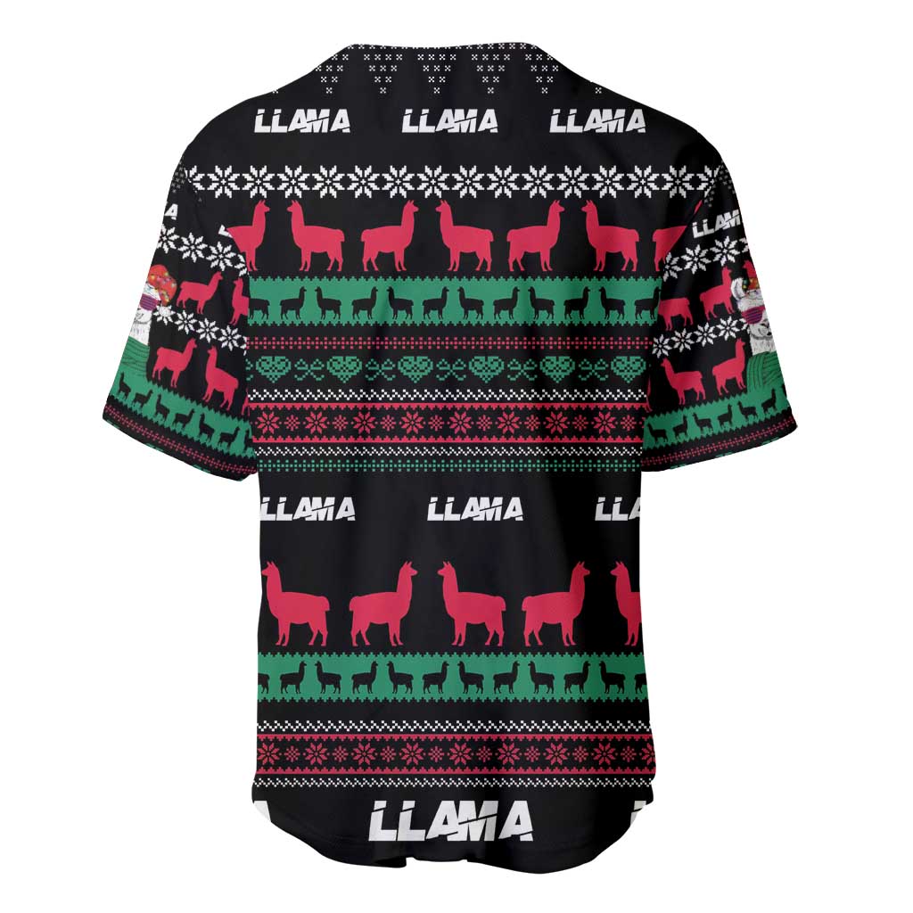 Llama Funny Baseball Jersey Llama Christmas DT04 - Wonder Print Shop