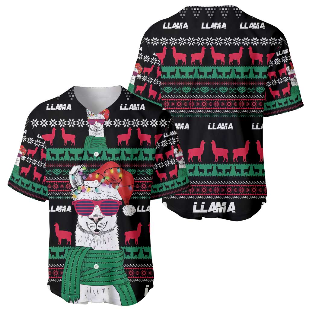 Llama Funny Baseball Jersey Llama Christmas DT04 - Wonder Print Shop
