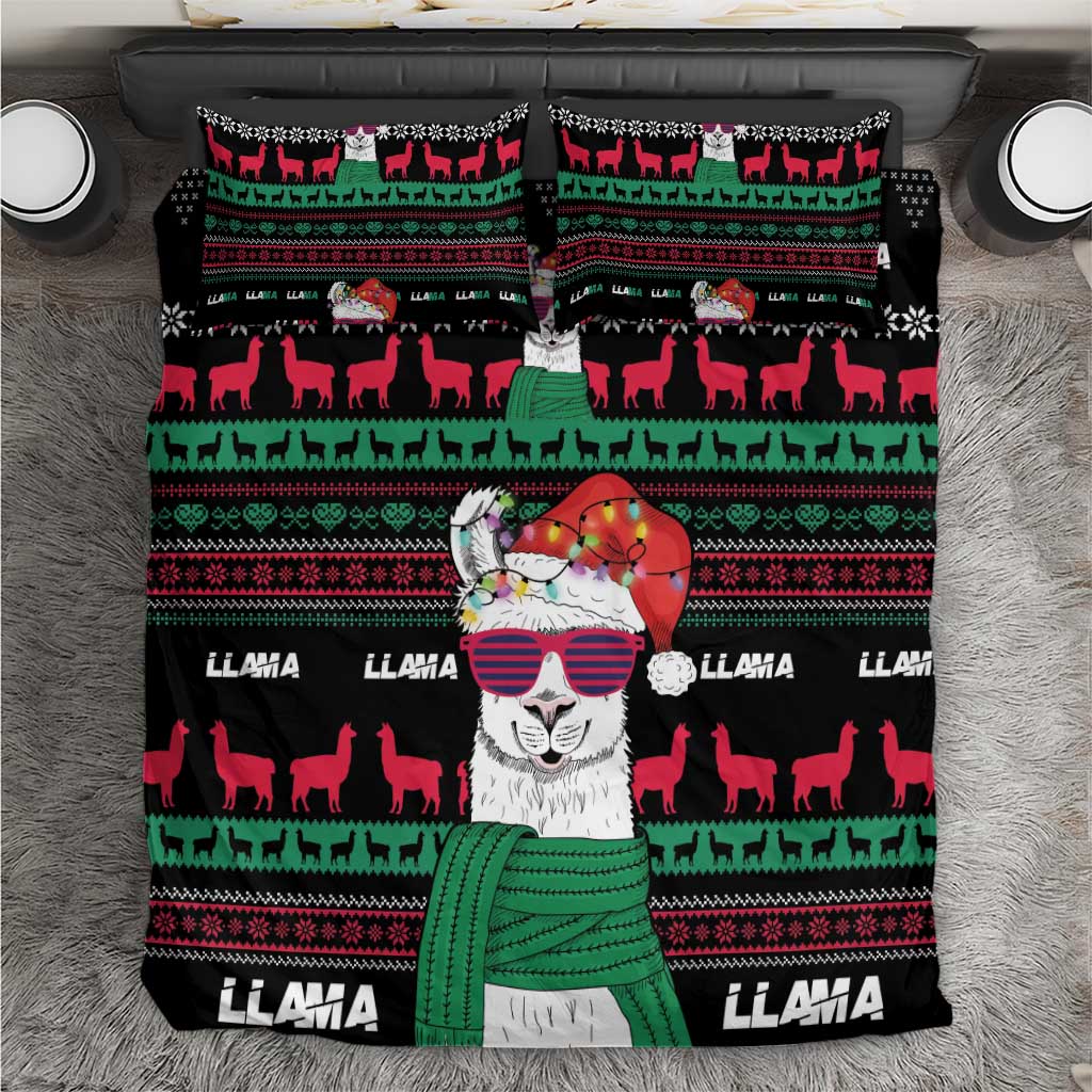 Llama Funny Bedding Set Llama Christmas DT04 - Wonder Print Shop
