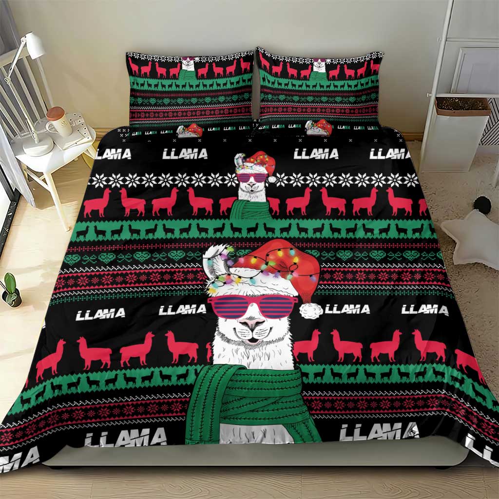 Llama Funny Bedding Set Llama Christmas DT04 - Wonder Print Shop