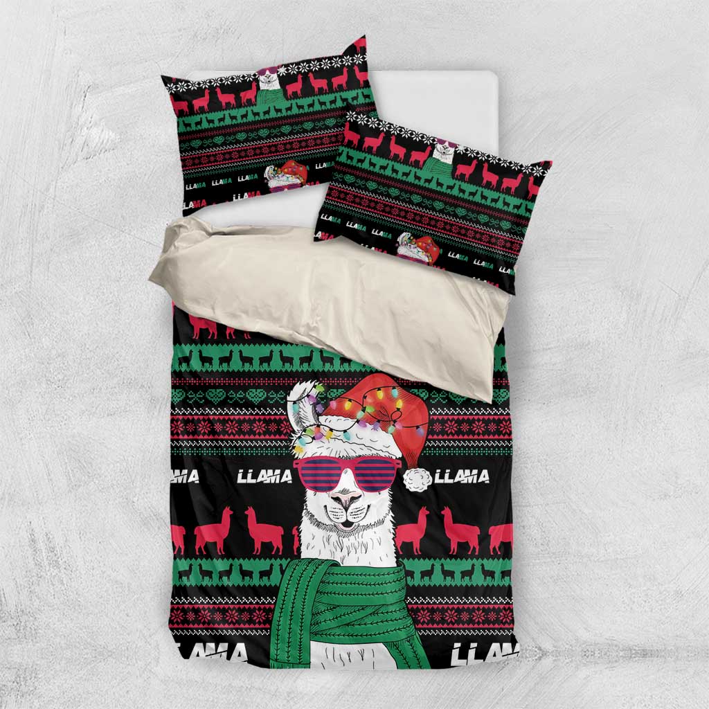 Llama Funny Bedding Set Llama Christmas DT04 - Wonder Print Shop