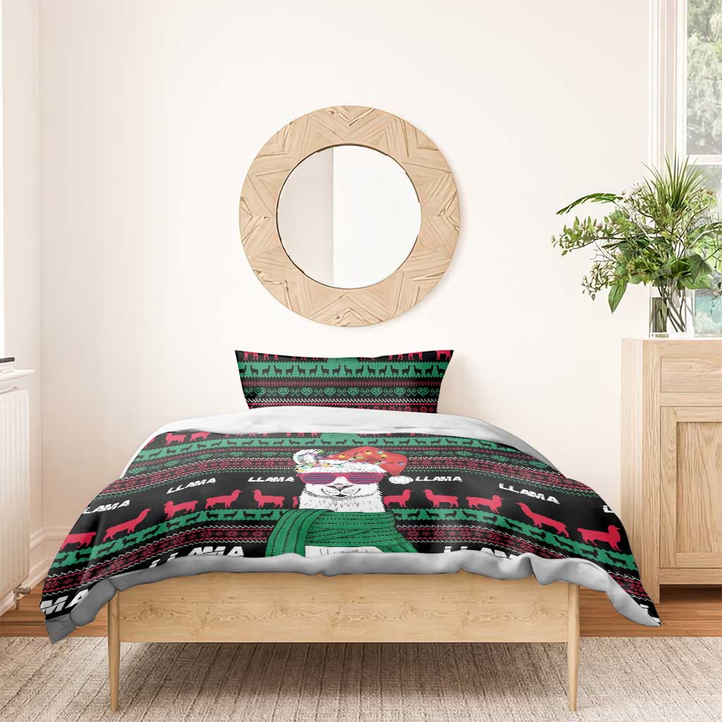 Llama Funny Bedding Set Llama Christmas DT04 - Wonder Print Shop