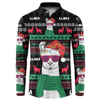 Llama Funny Button Sweatshirt Llama Christmas DT04 - Wonder Print Shop
