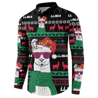 Llama Funny Button Sweatshirt Llama Christmas DT04 - Wonder Print Shop