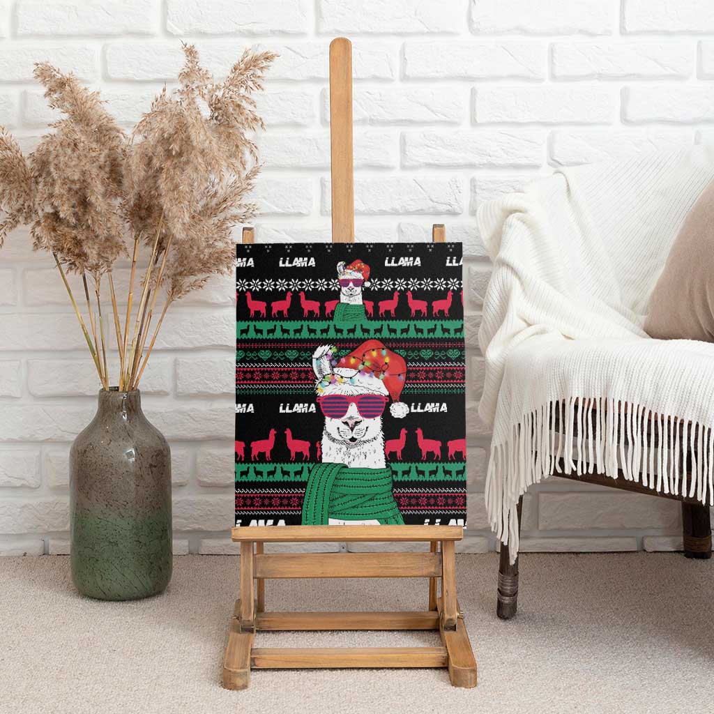 Llama Funny Canvas Wall Art Llama Christmas DT04 - Wonder Print Shop