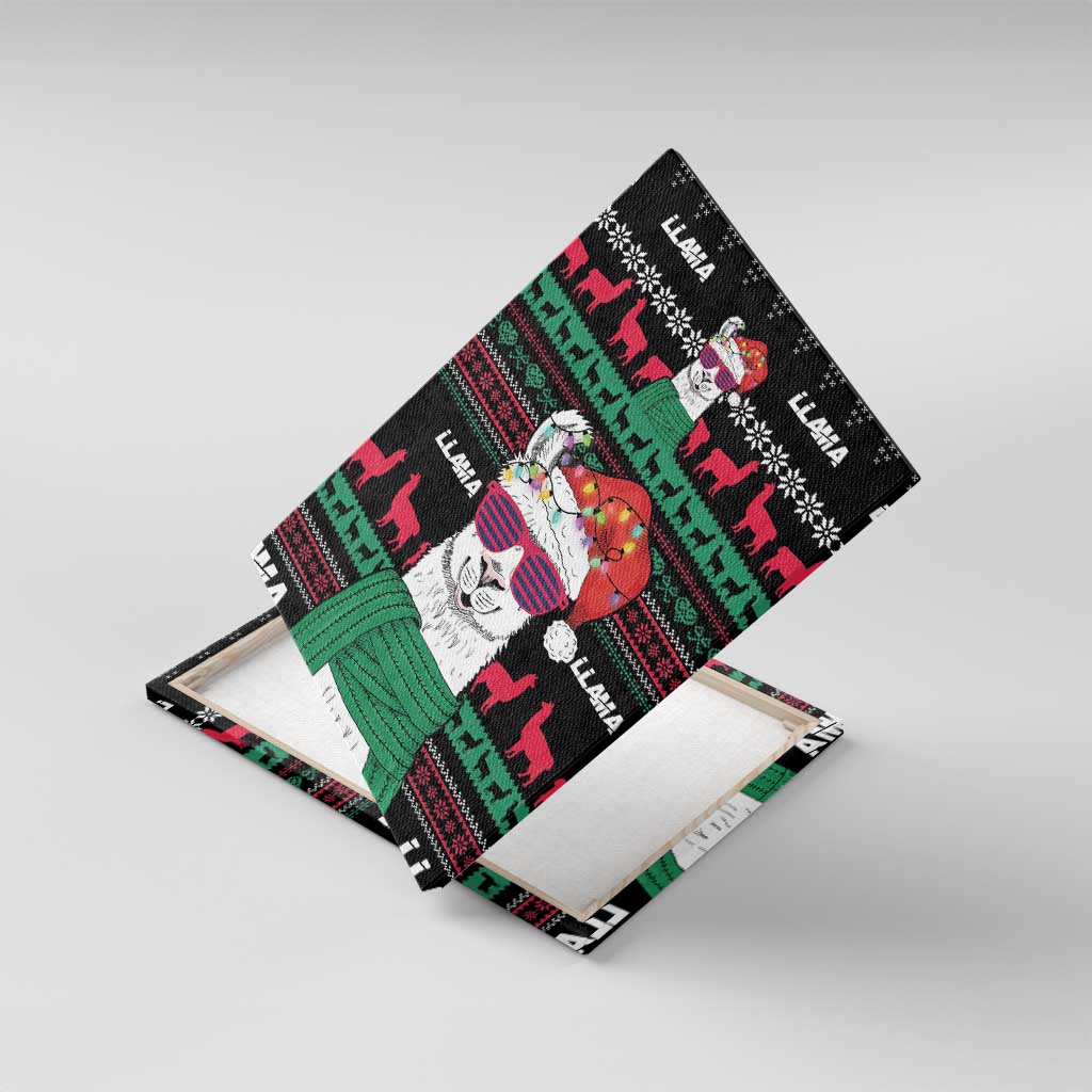 Llama Funny Canvas Wall Art Llama Christmas DT04 - Wonder Print Shop