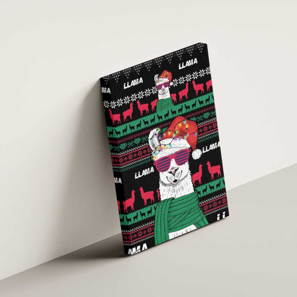 Llama Funny Canvas Wall Art Llama Christmas DT04 - Wonder Print Shop