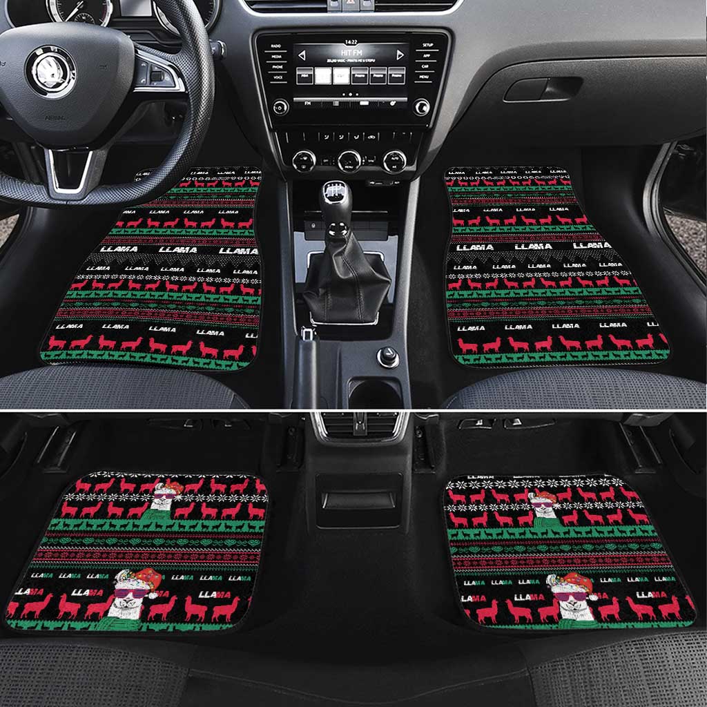 Llama Funny Car Mats Llama Christmas DT04 - Wonder Print Shop