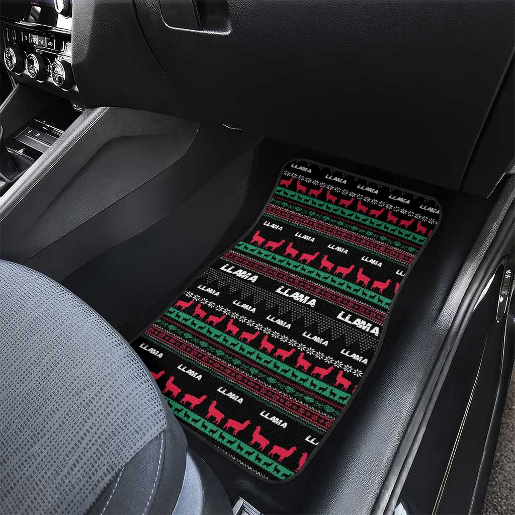 Llama Funny Car Mats Llama Christmas DT04 - Wonder Print Shop