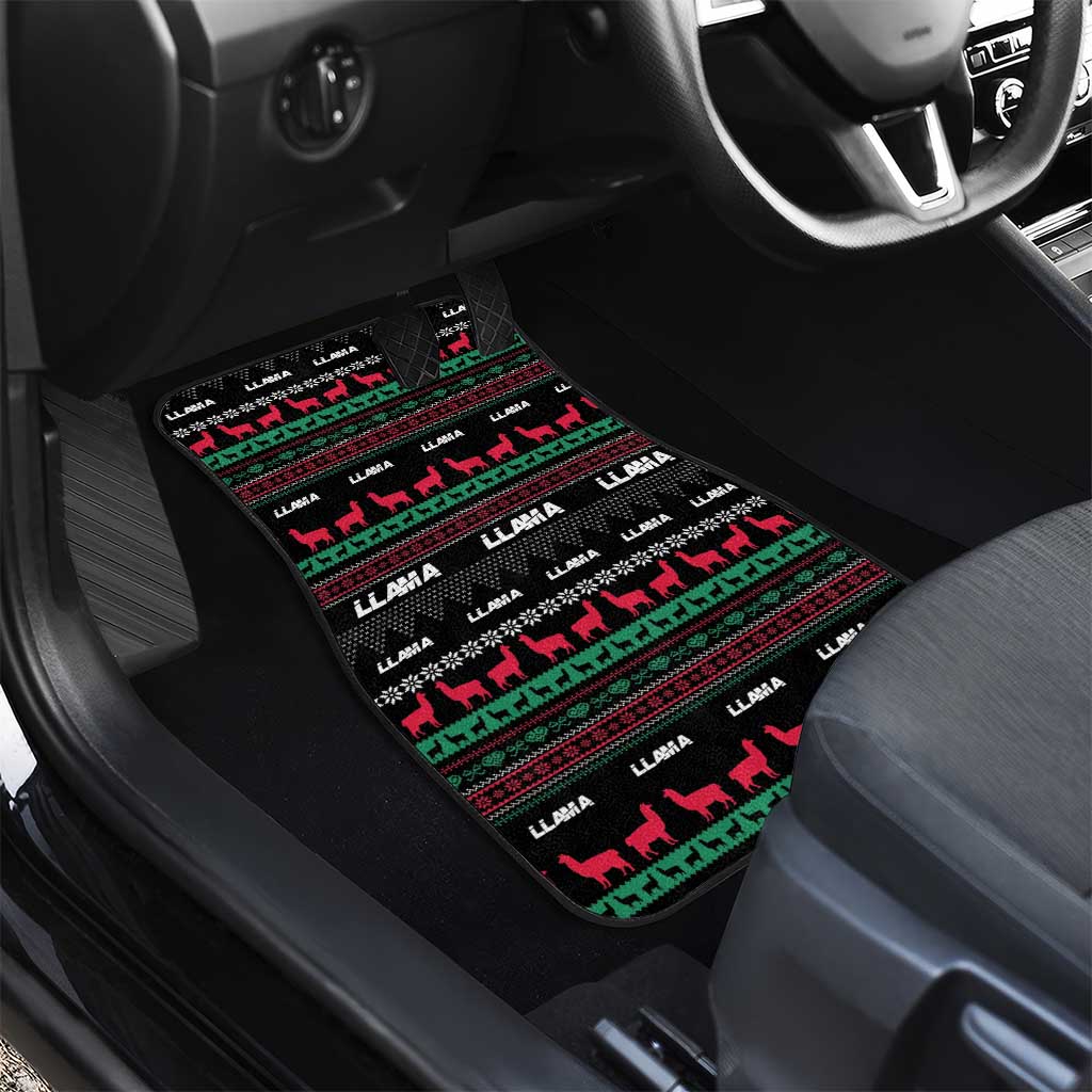 Llama Funny Car Mats Llama Christmas DT04 - Wonder Print Shop
