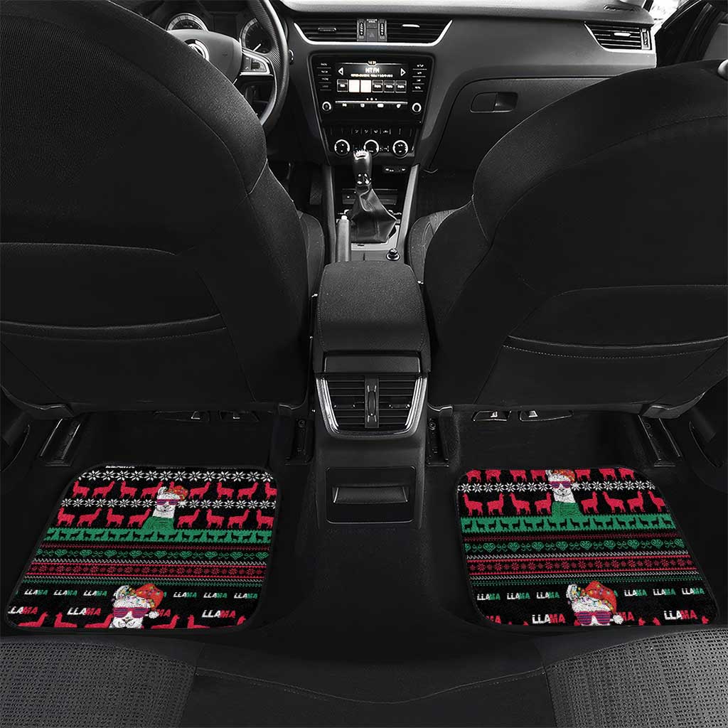 Llama Funny Car Mats Llama Christmas DT04 - Wonder Print Shop