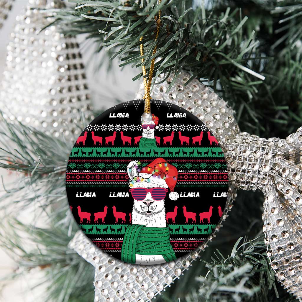 Llama Funny Ceramic Ornament Llama Christmas DT04 - Wonder Print Shop