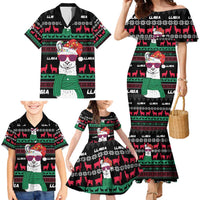 Llama Funny Family Matching Mermaid Dress and Hawaiian Shirt Llama Christmas DT04 - Wonder Print Shop