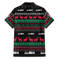 Llama Funny Family Matching Off The Shoulder Long Sleeve Dress and Hawaiian Shirt Llama Christmas DT04 - Wonder Print Shop