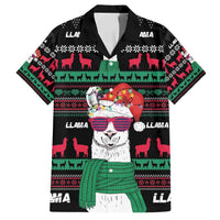 Llama Funny Family Matching Off Shoulder Maxi Dress and Hawaiian Shirt Llama Christmas DT04 - Wonder Print Shop