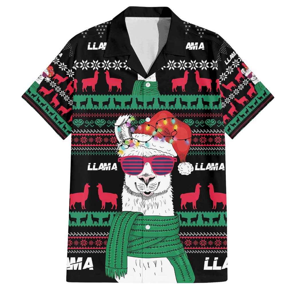Llama Funny Family Matching Puletasi and Hawaiian Shirt Llama Christmas DT04 - Wonder Print Shop