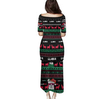 Llama Funny Family Matching Puletasi and Hawaiian Shirt Llama Christmas DT04 - Wonder Print Shop