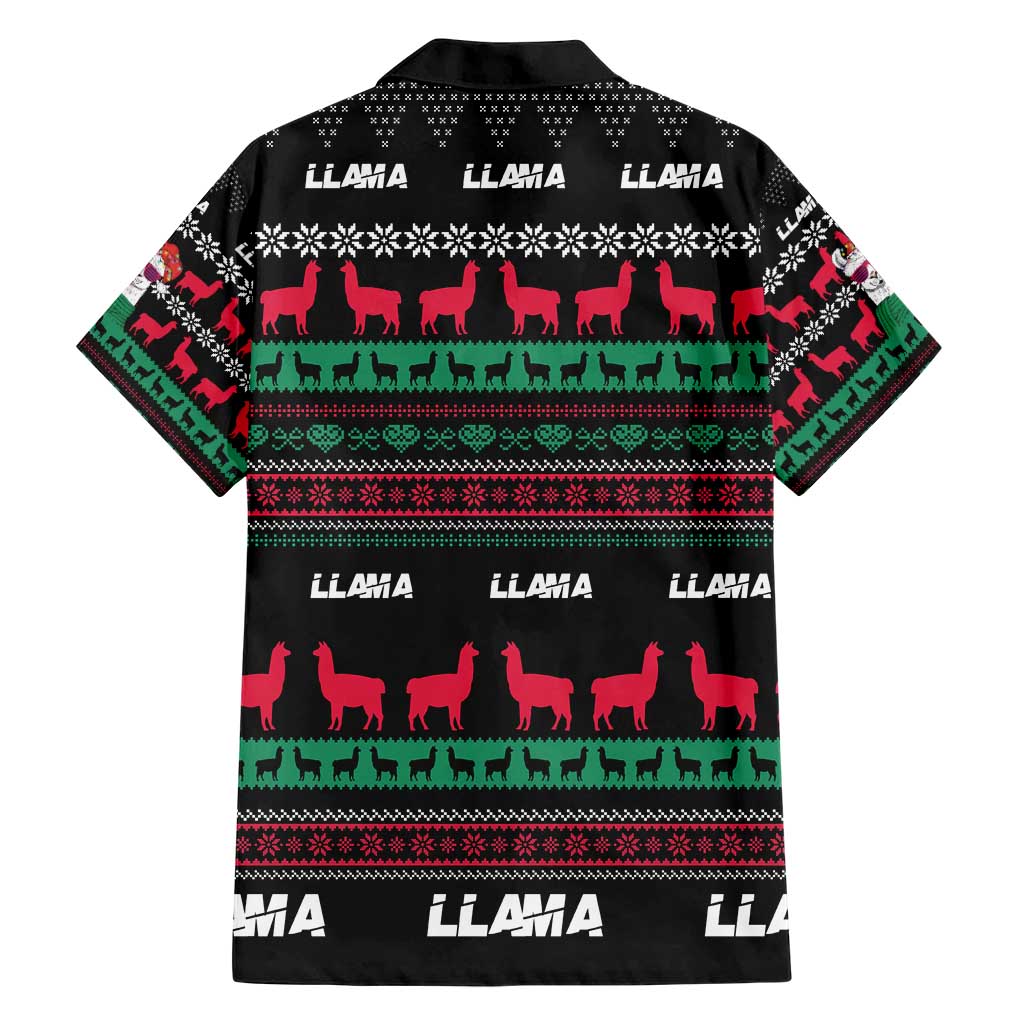 Llama Funny Family Matching Short Sleeve Bodycon Dress and Hawaiian Shirt Llama Christmas DT04 - Wonder Print Shop