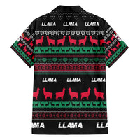 Llama Funny Family Matching Short Sleeve Bodycon Dress and Hawaiian Shirt Llama Christmas DT04 - Wonder Print Shop