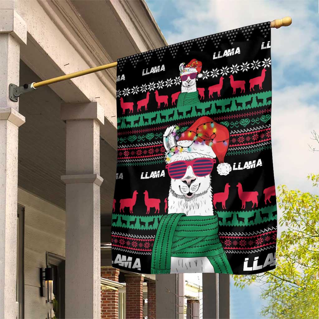 Llama Funny Garden Flag Llama Christmas DT04 - Wonder Print Shop