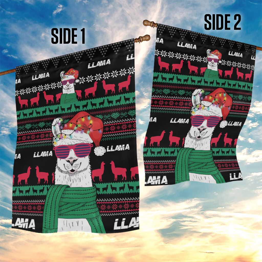 Llama Funny Garden Flag Llama Christmas DT04 - Wonder Print Shop