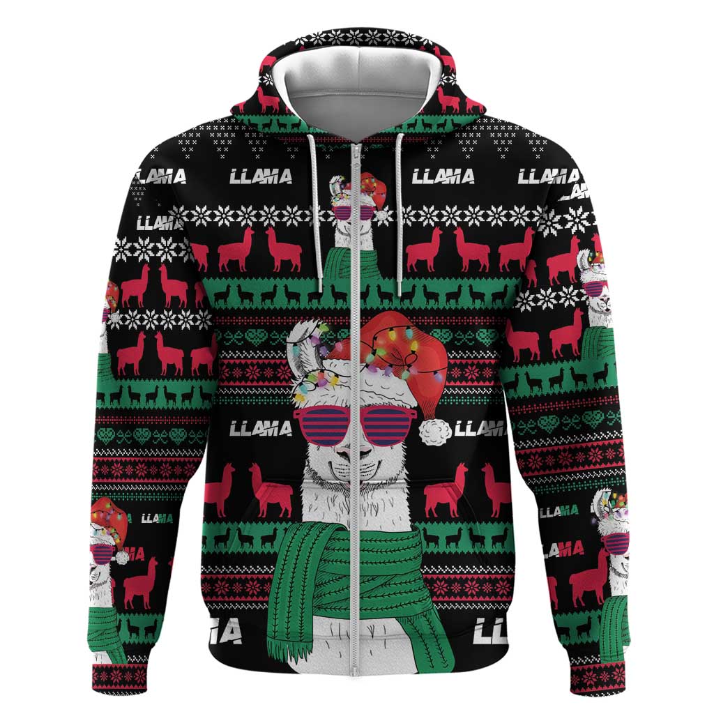 Llama Funny Hoodie Llama Christmas DT04 - Wonder Print Shop