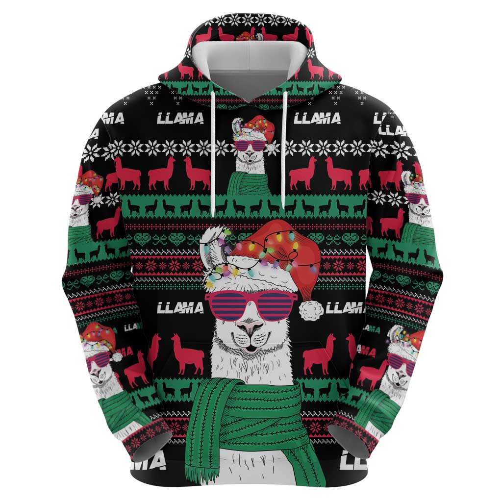 Llama Funny Hoodie Llama Christmas DT04 - Wonder Print Shop
