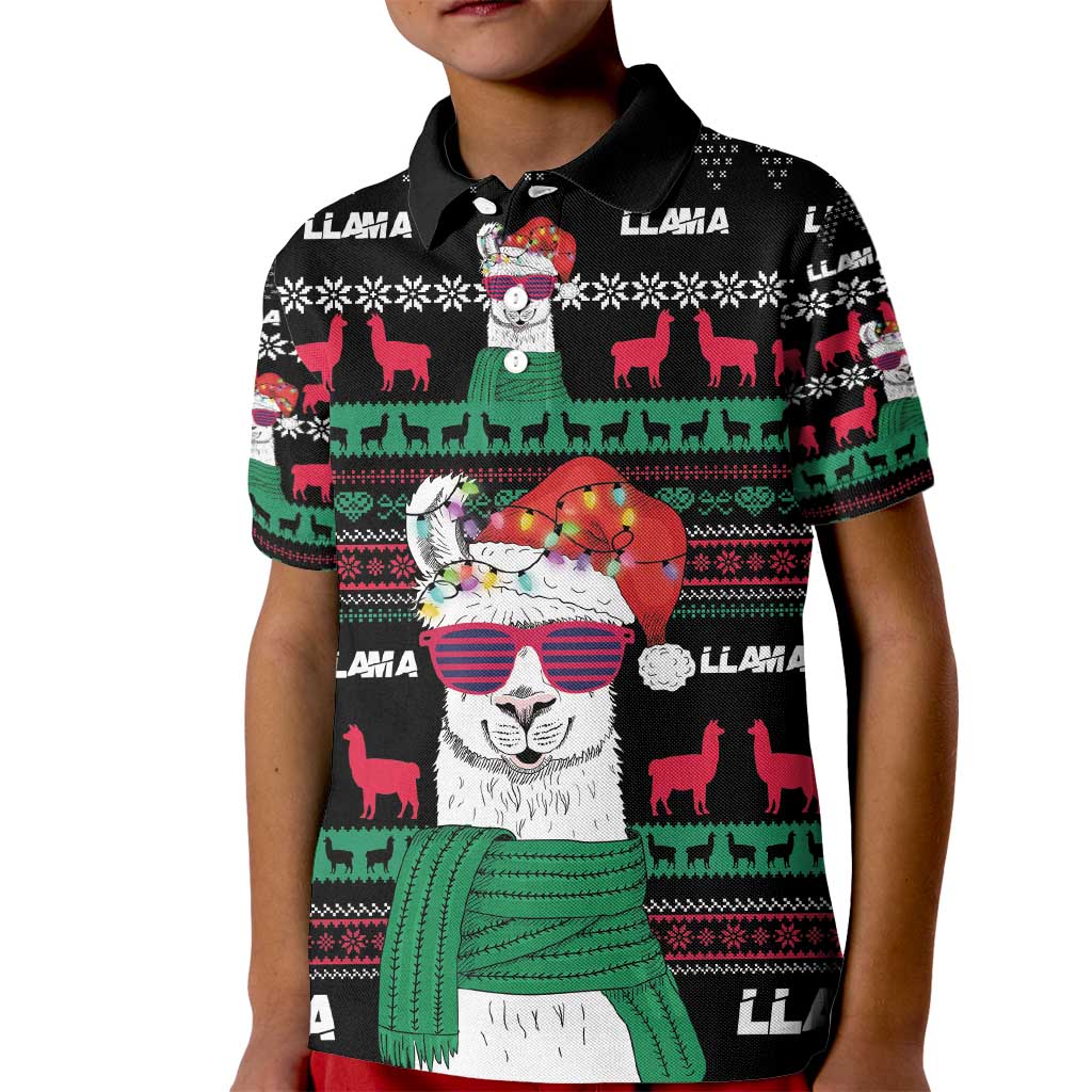 Llama Funny Kid Polo Shirt Llama Christmas DT04 - Wonder Print Shop