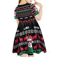Llama Funny Kid Short Sleeve Dress Llama Christmas DT04 - Wonder Print Shop