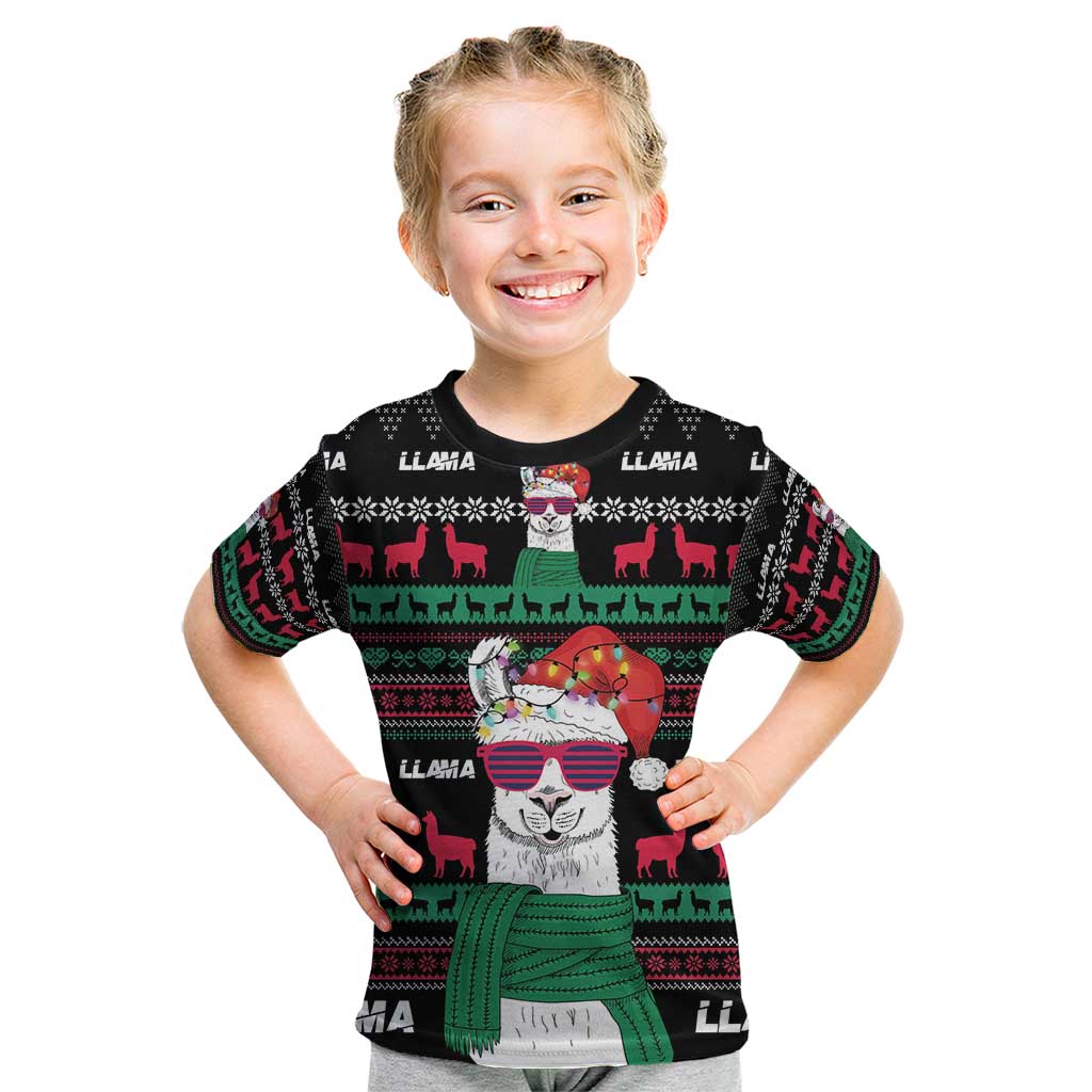 Llama Funny Kid T Shirt Llama Christmas DT04 - Wonder Print Shop