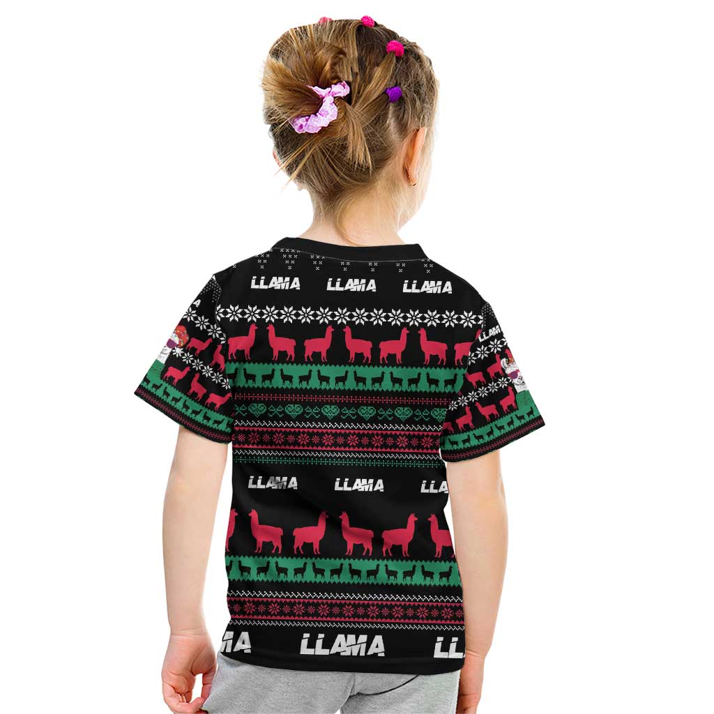 Llama Funny Kid T Shirt Llama Christmas DT04 - Wonder Print Shop