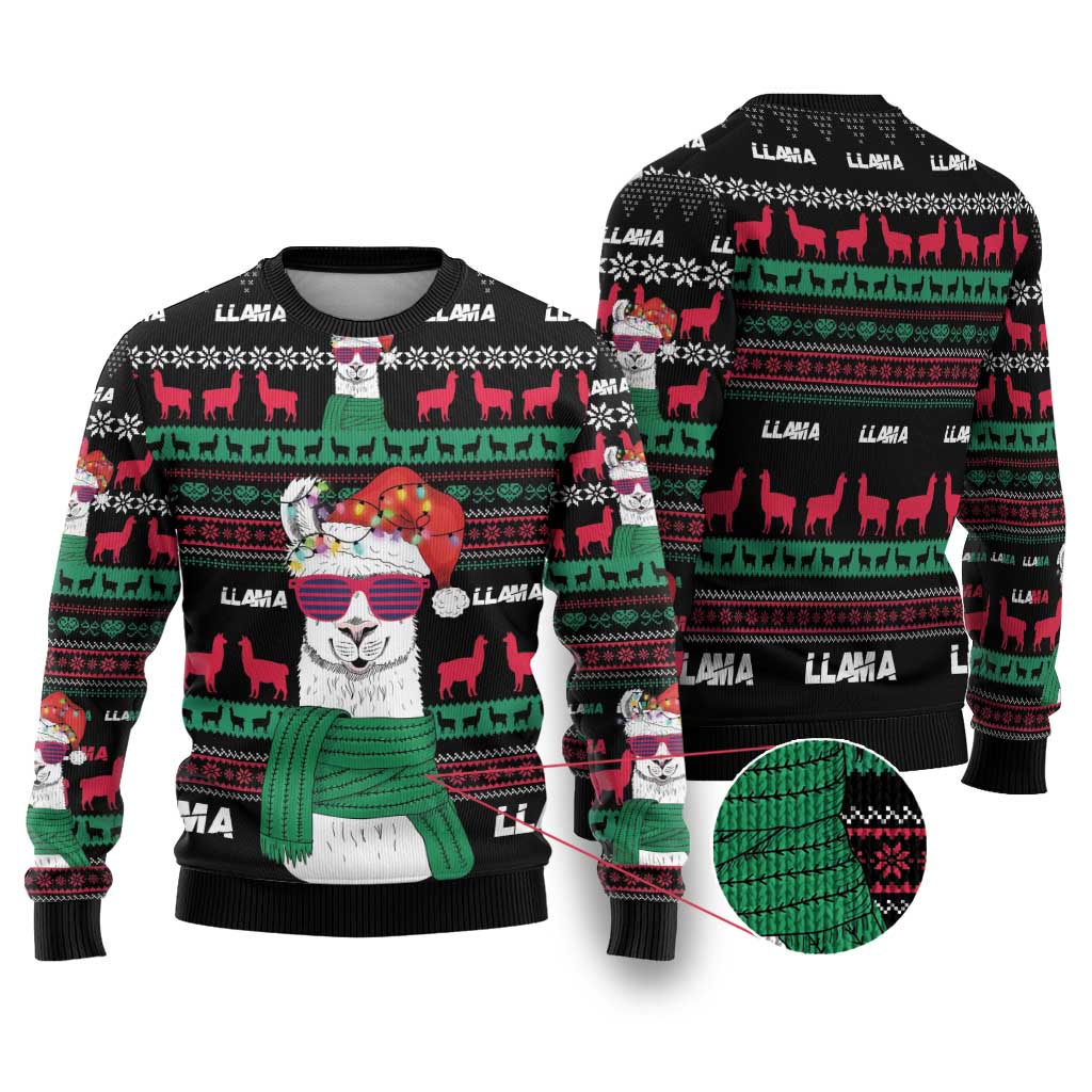 Llama Funny Ugly Christmas Sweater Llama Christmas DT04 - Wonder Print Shop