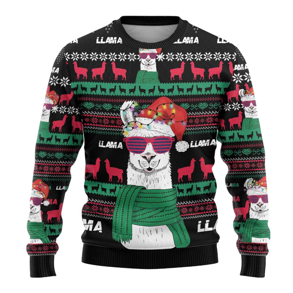 Llama Funny Ugly Christmas Sweater Llama Christmas DT04 - Wonder Print Shop