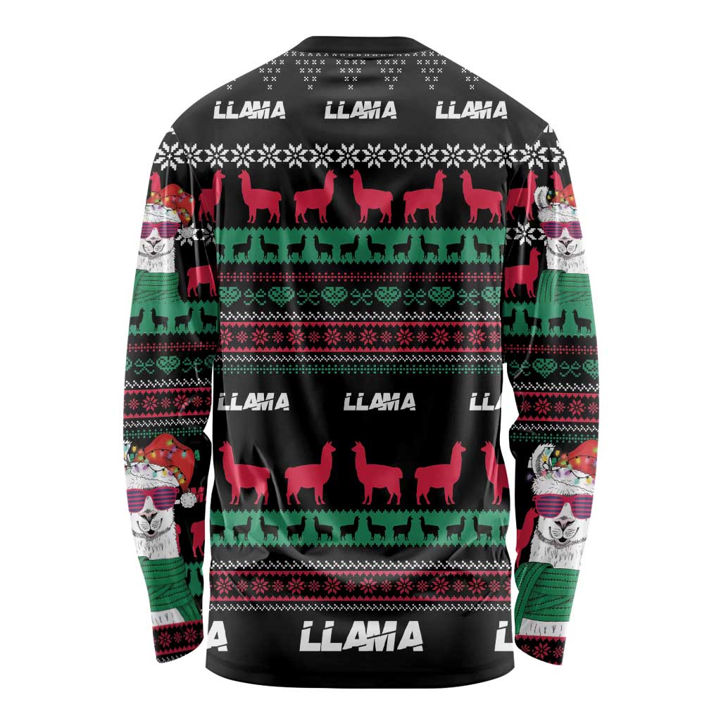 Llama Funny Long Sleeve Shirt Llama Christmas DT04 - Wonder Print Shop