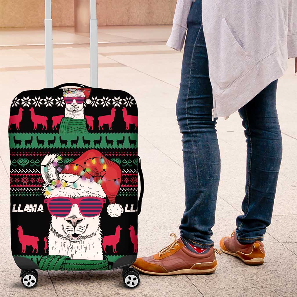 Llama Funny Luggage Cover Llama Christmas DT04 - Wonder Print Shop