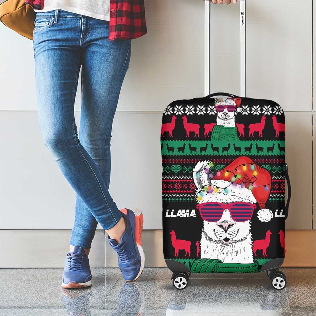 Llama Funny Luggage Cover Llama Christmas DT04 - Wonder Print Shop