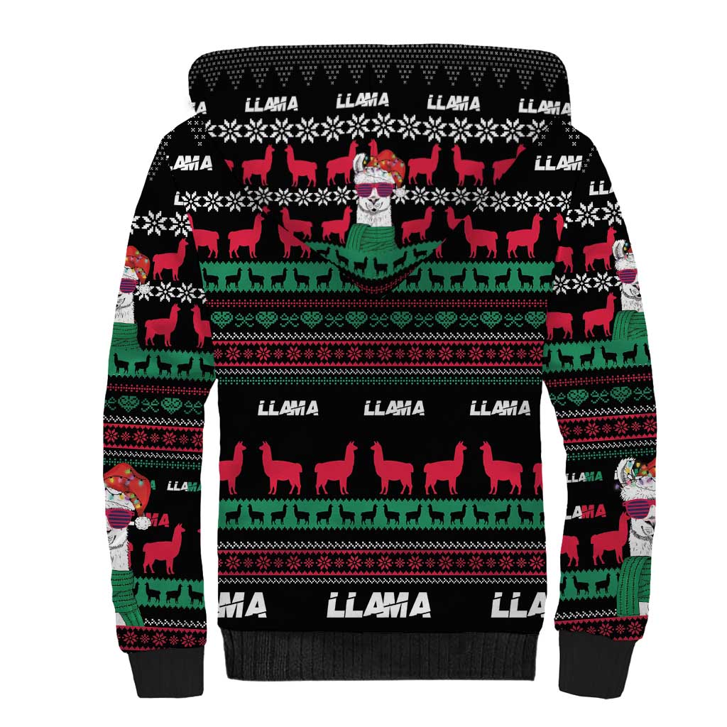 Llama Funny Sherpa Hoodie Llama Christmas DT04 - Wonder Print Shop